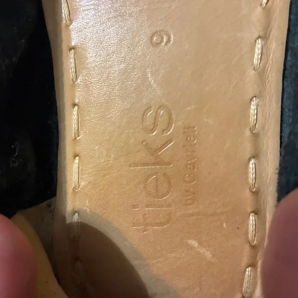 Tieks Black Leather Flats - Picture 3 of 4